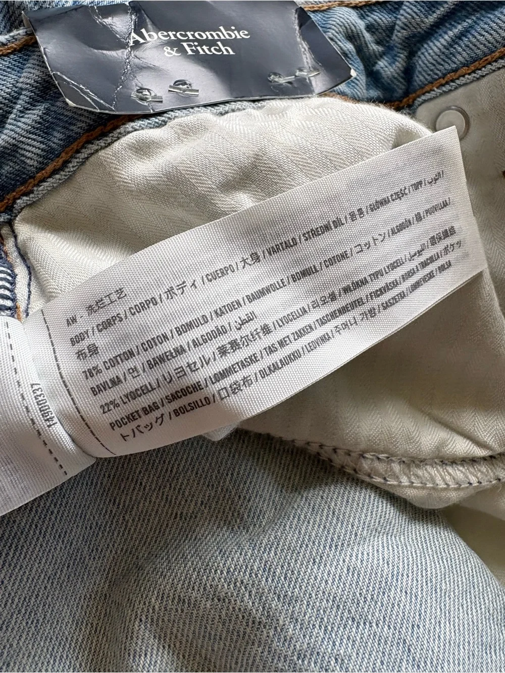 Abercrombie The Baggy Low Rise Jean Shorts Size 35/20